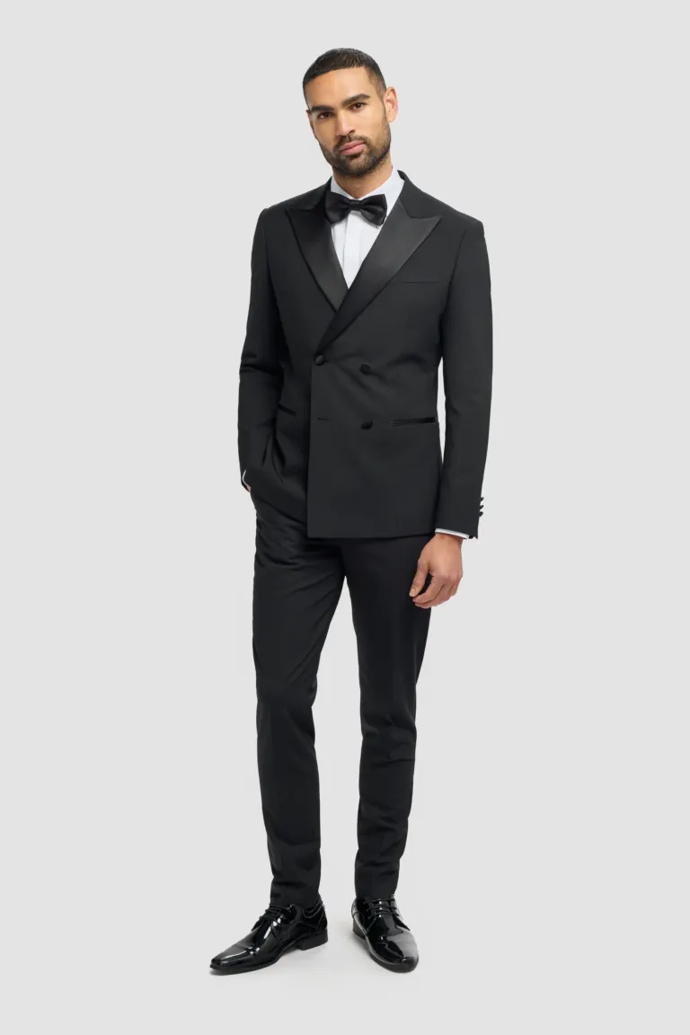Men's suit – Tux Doublr Breasted in black